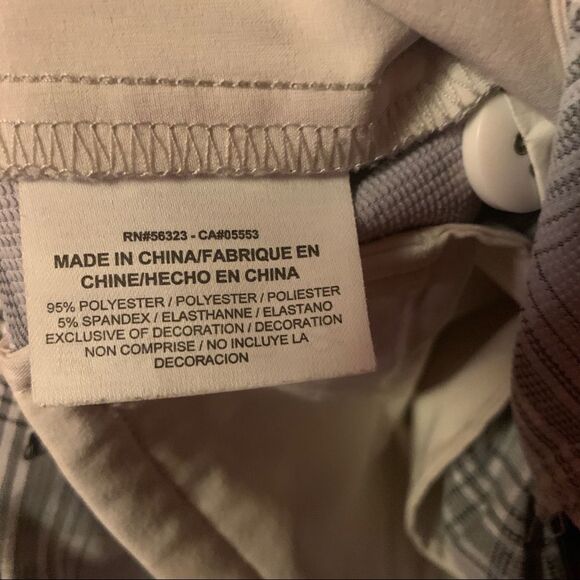 NIKE golf Gray white black plaid check Bermuda shorts Sz 6 - Picture 5 of 10